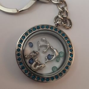 Ocean-themed Floating Locket Charm Bracelet